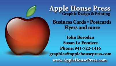 Glass Apple business card