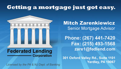 Mortgage Lender Business Card