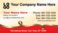 Gold and red business card template