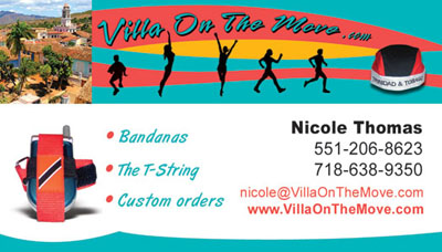 Villa on the move sample business card