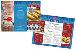 Diner Takeout menu brochure
